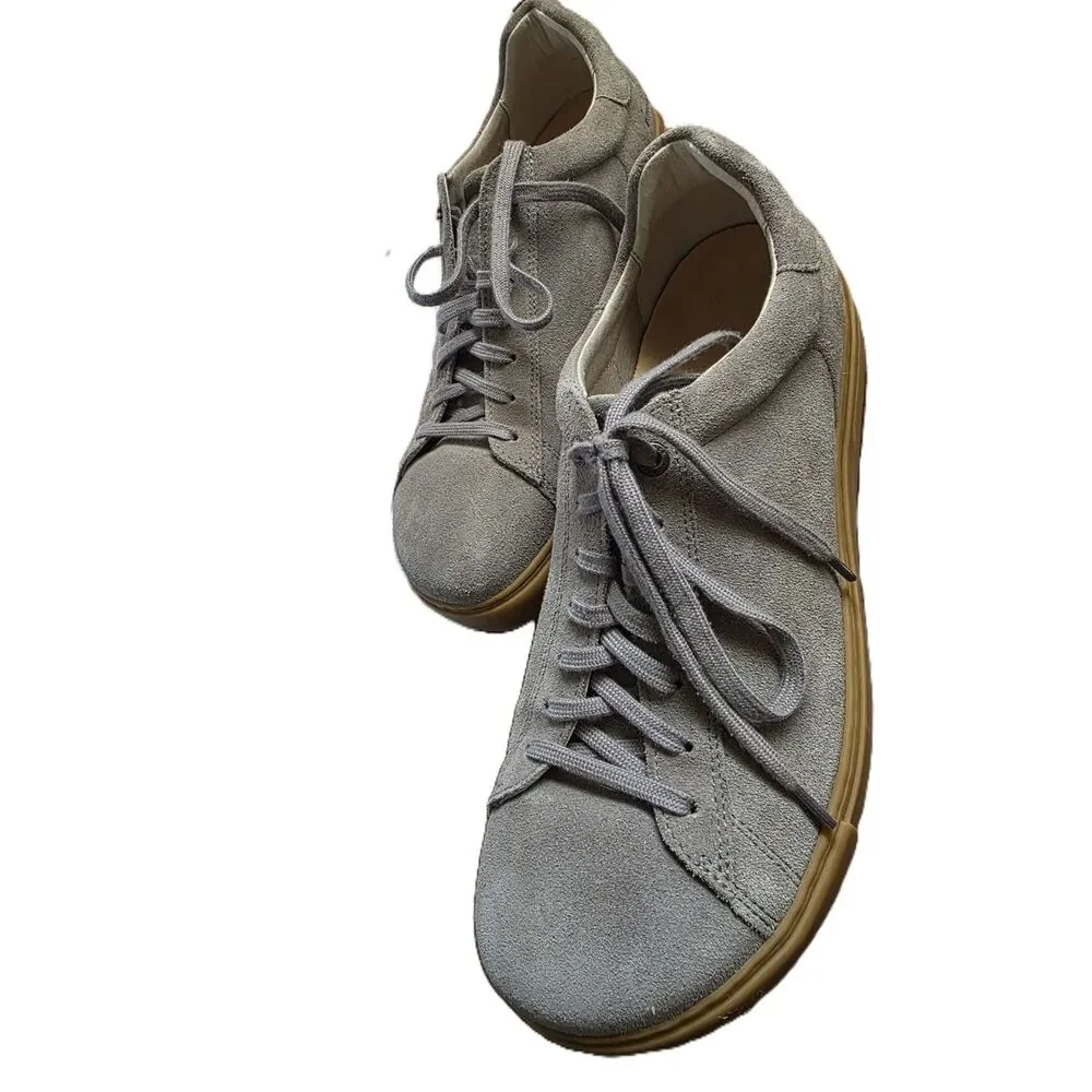 Birkenstock Bend Low Suede Basalt Gray Sneakers Women's Size 13 Gum Sole EUG